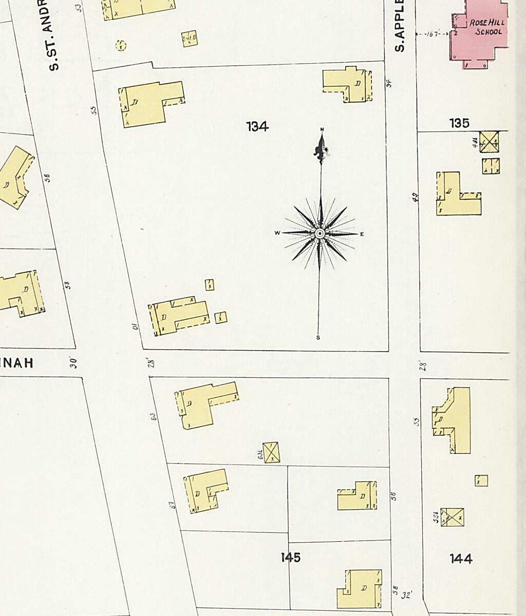 This old map of Dothan, Houston County, Alabama was created by Sanborn Map Company in 1907