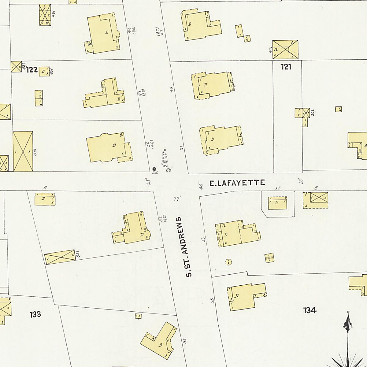 This old map of Dothan, Houston County, Alabama was created by Sanborn Map Company in 1907