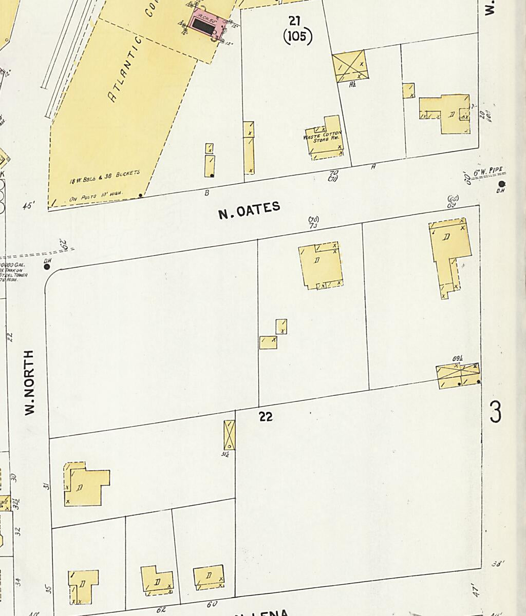 This old map of Dothan, Houston County, Alabama was created by Sanborn Map Company in 1907