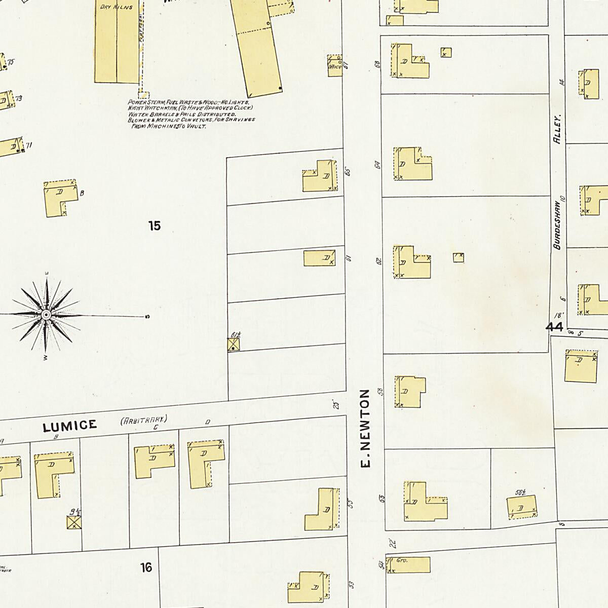 This old map of Dothan, Houston County, Alabama was created by Sanborn Map Company in 1907
