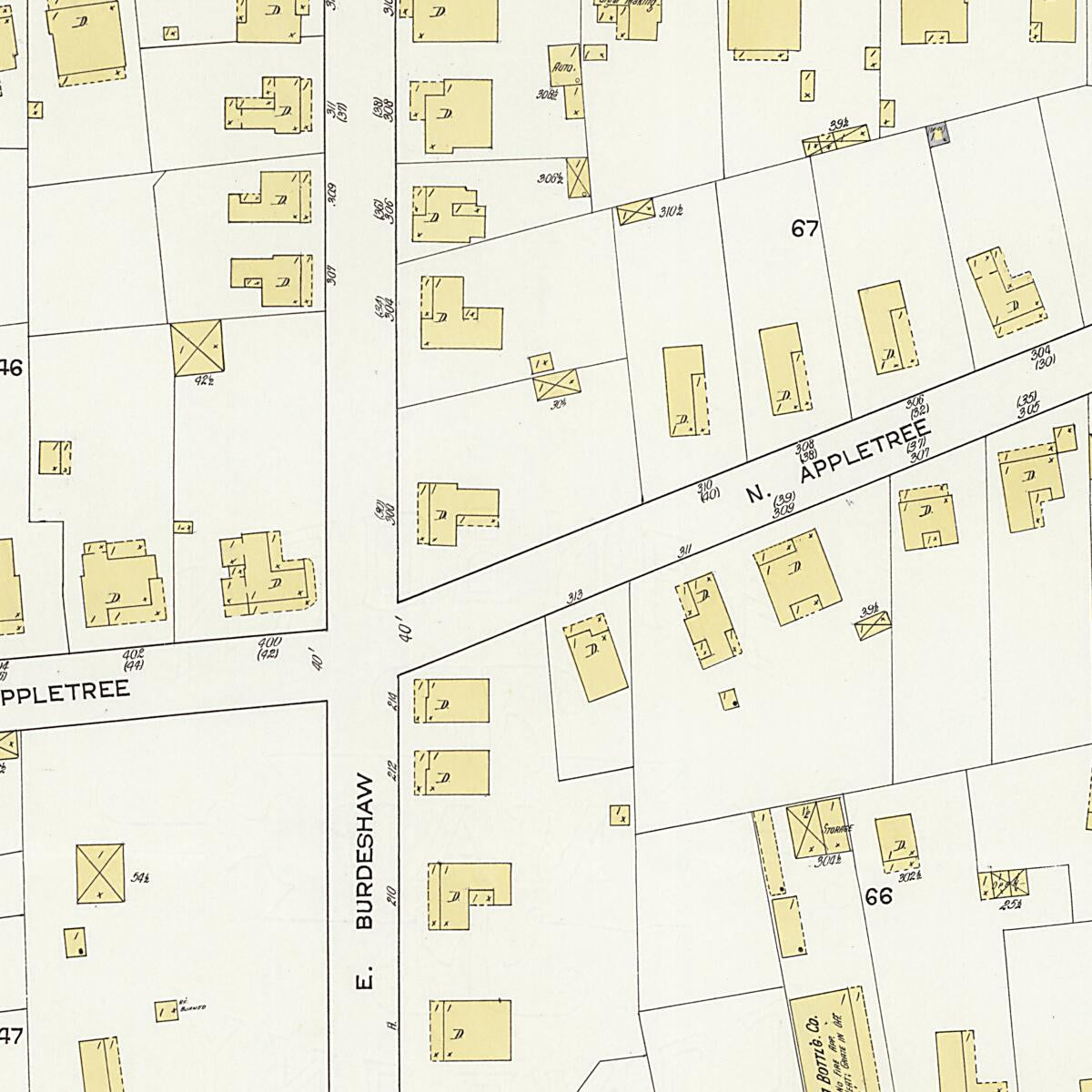 This old map of Dothan, Houston County, Alabama was created by Sanborn Map Company in 1912