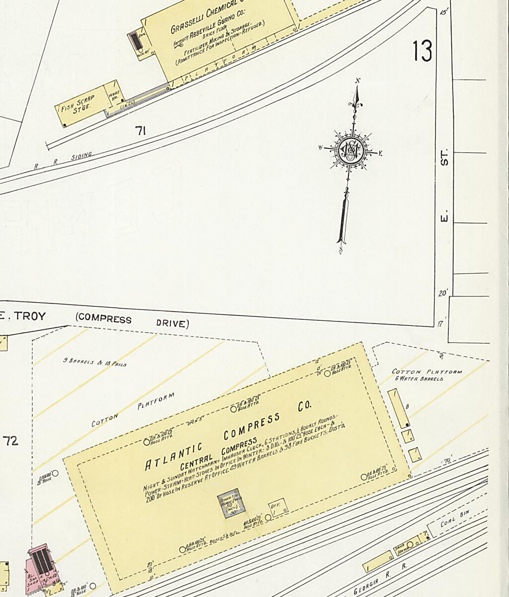 This old map of Dothan, Houston County, Alabama was created by Sanborn Map Company in 1912