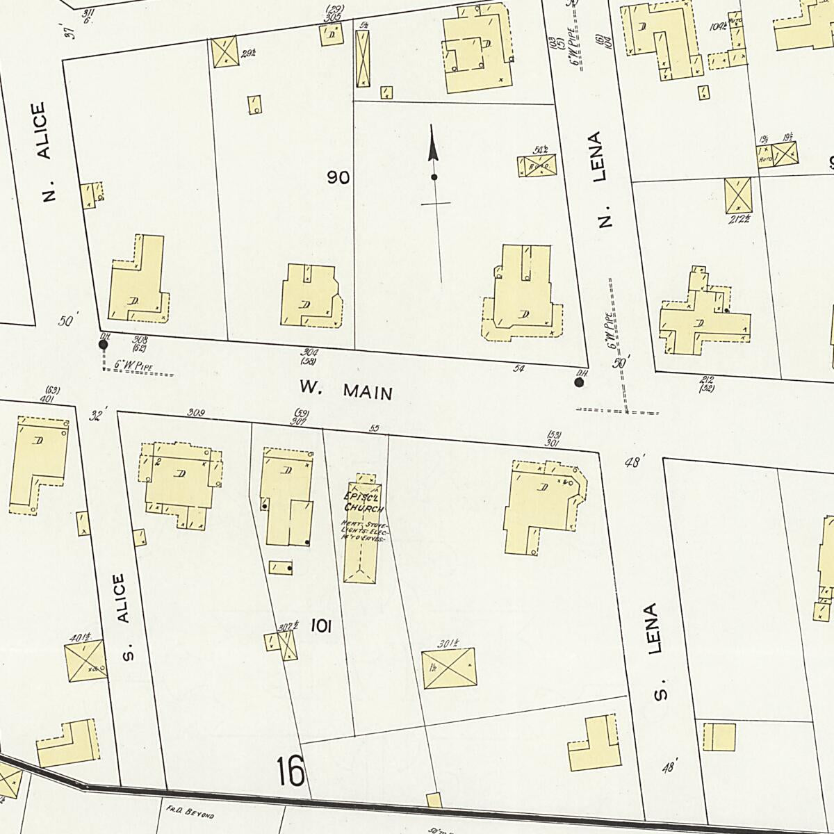 This old map of Dothan, Houston County, Alabama was created by Sanborn Map Company in 1912