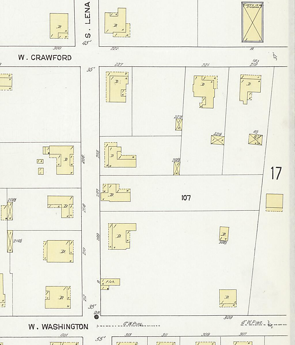 This old map of Dothan, Houston County, Alabama was created by Sanborn Map Company in 1912