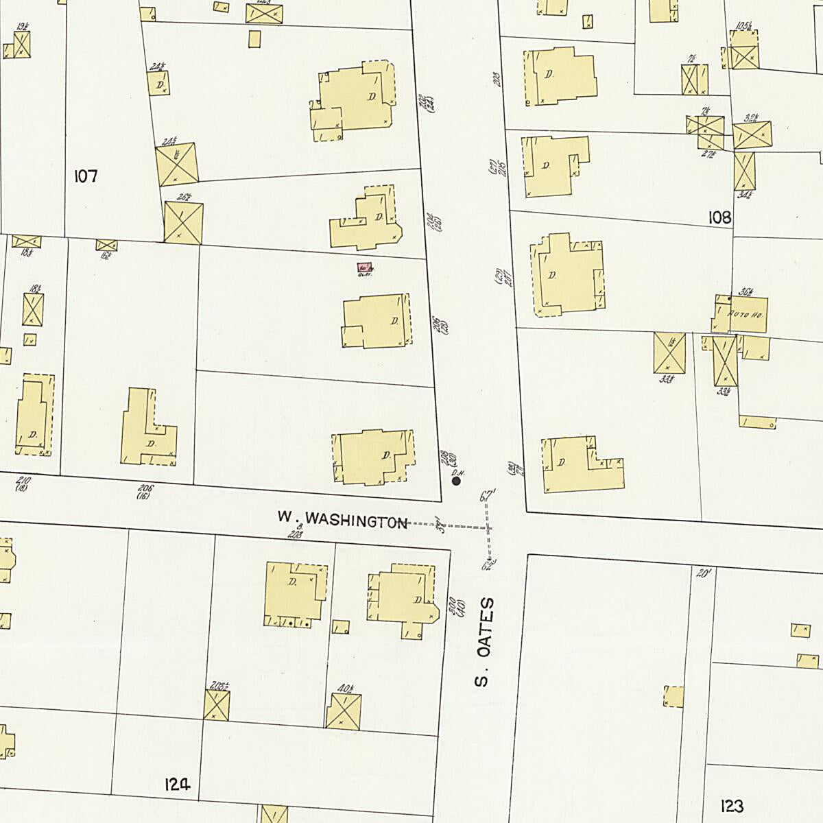This old map of Dothan, Houston County, Alabama was created by Sanborn Map Company in 1912