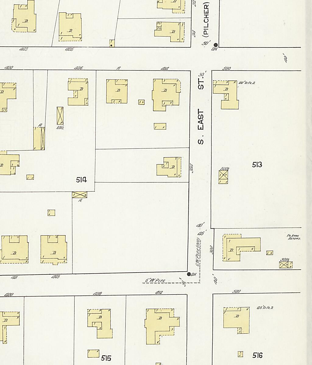 This old map of Dothan, Houston County, Alabama was created by Sanborn Map Company in 1912