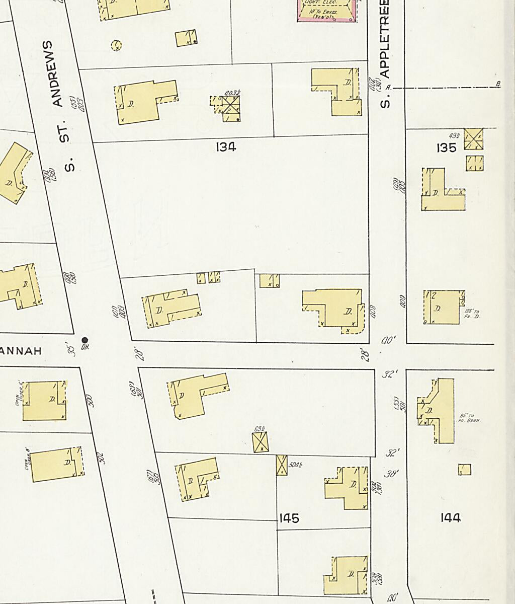 This old map of Dothan, Houston County, Alabama was created by Sanborn Map Company in 1912
