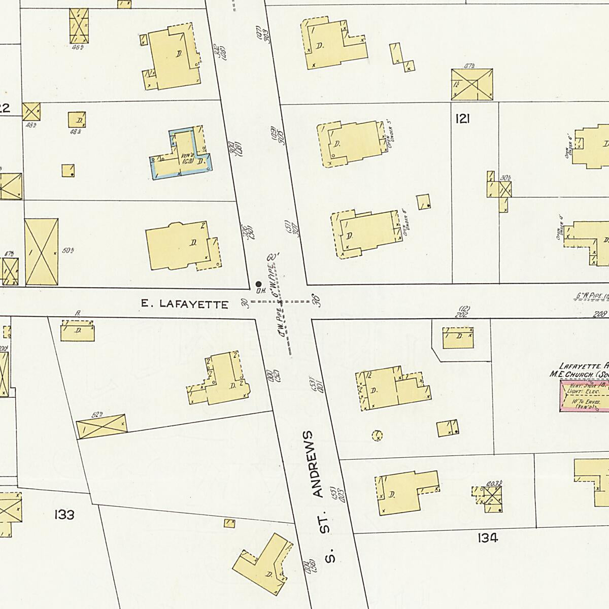 This old map of Dothan, Houston County, Alabama was created by Sanborn Map Company in 1912