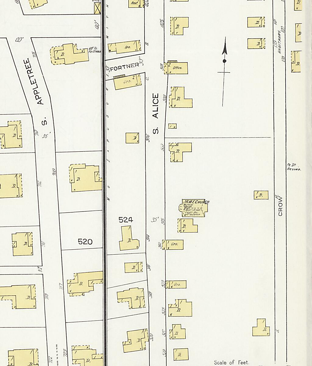 This old map of Dothan, Houston County, Alabama was created by Sanborn Map Company in 1912