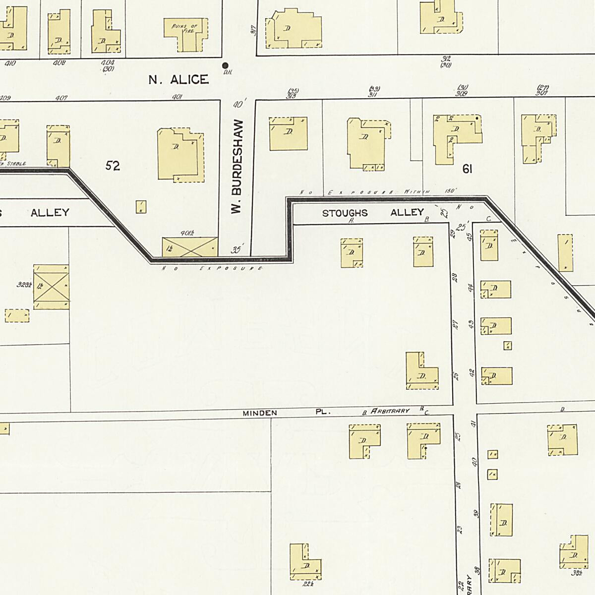 This old map of Dothan, Houston County, Alabama was created by Sanborn Map Company in 1912