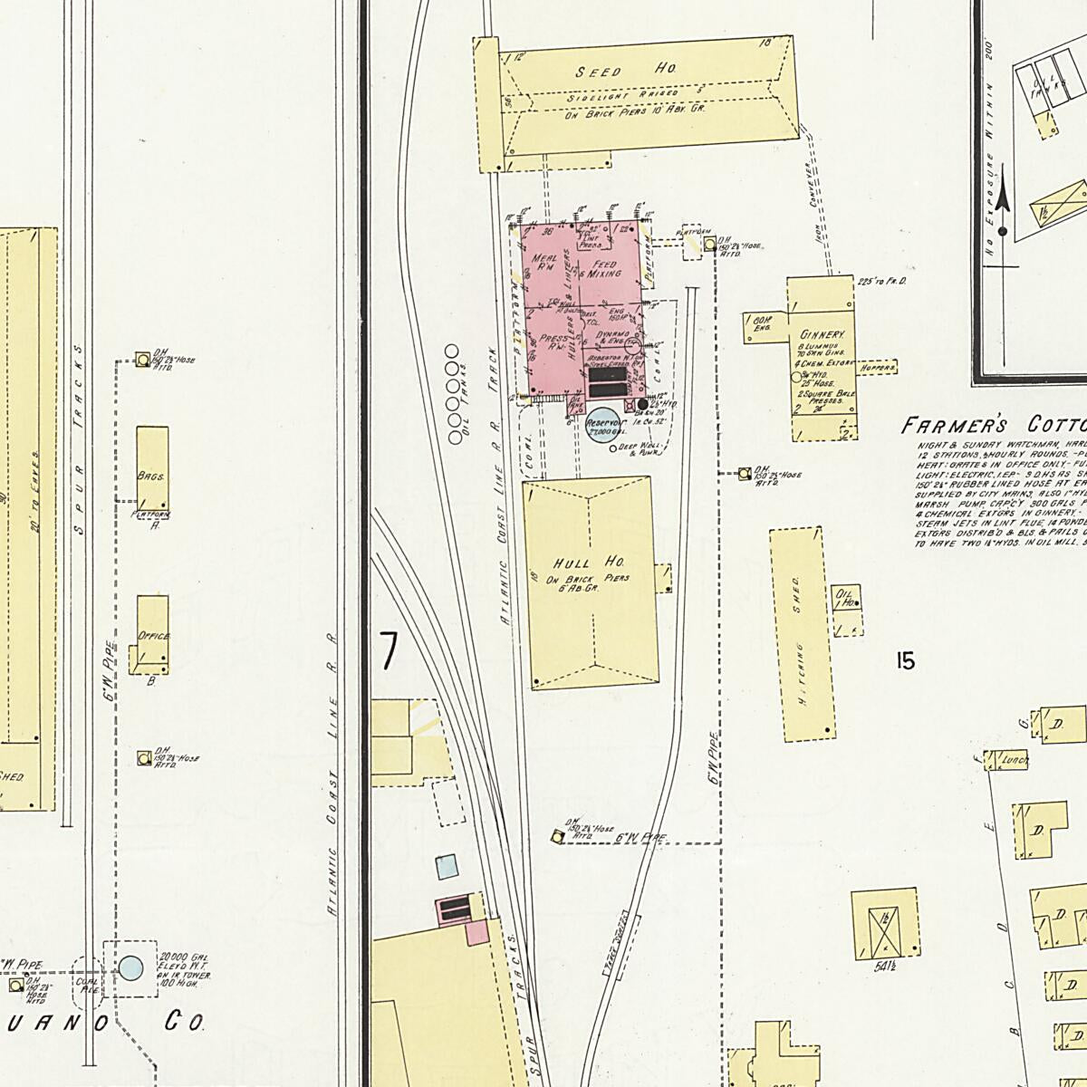 This old map of Dothan, Houston County, Alabama was created by Sanborn Map Company in 1912