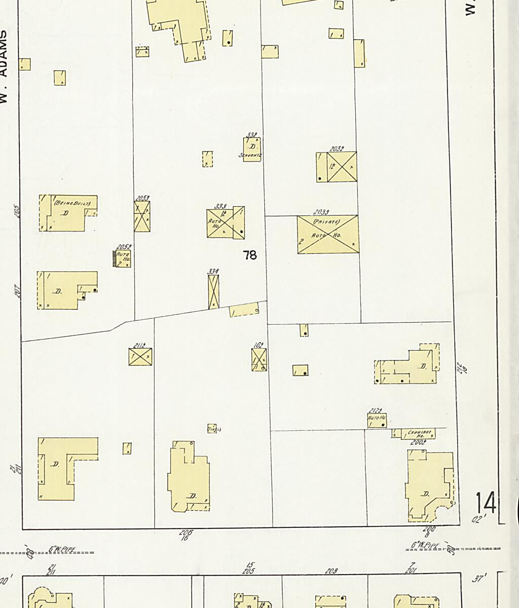 This old map of Dothan, Houston County, Alabama was created by Sanborn Map Company in 1912