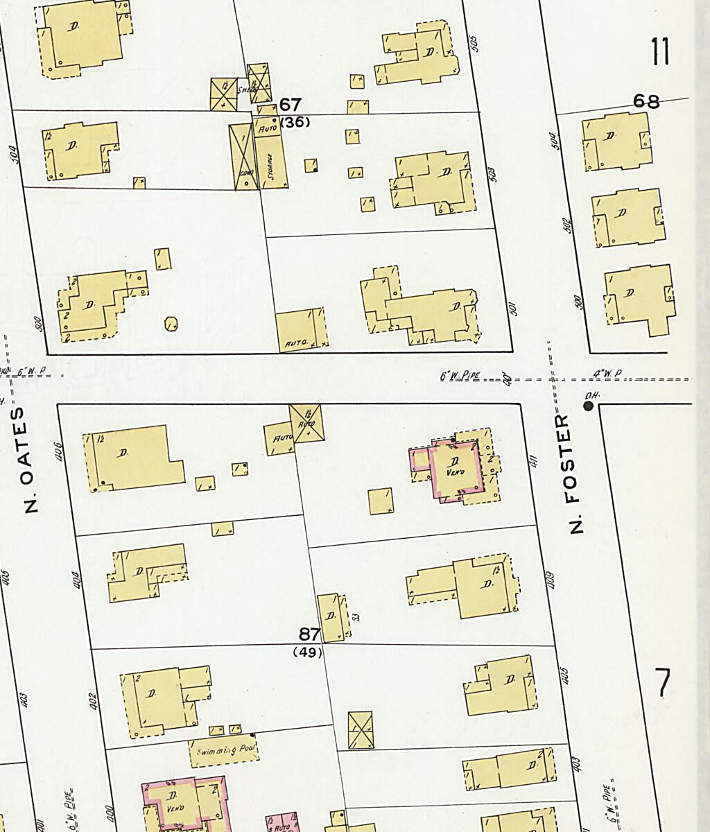 This old map of Dothan, Houston County, Alabama was created by Sanborn Map Company in 1920