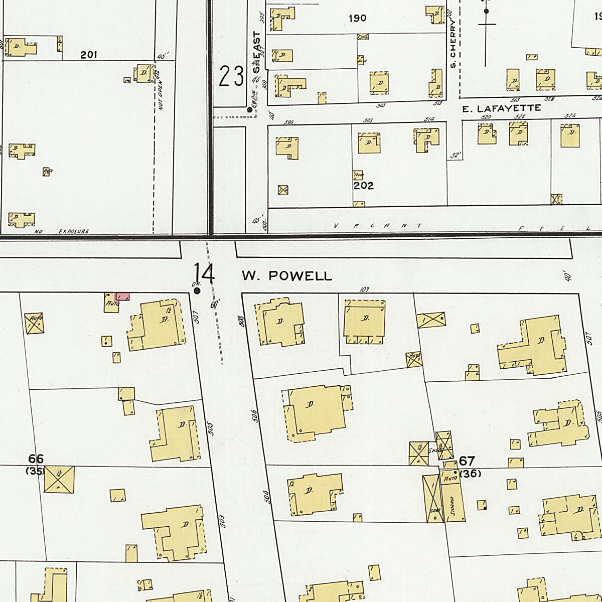 This old map of Dothan, Houston County, Alabama was created by Sanborn Map Company in 1920