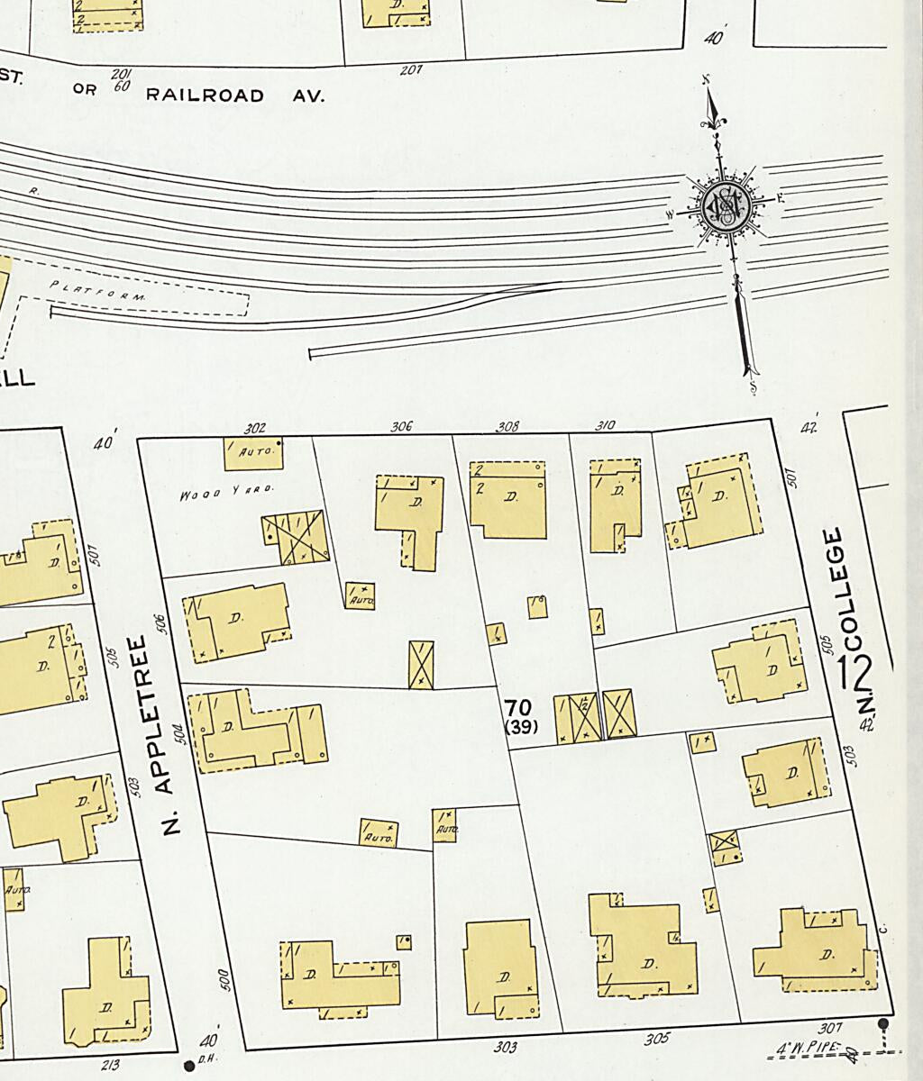 This old map of Dothan, Houston County, Alabama was created by Sanborn Map Company in 1920