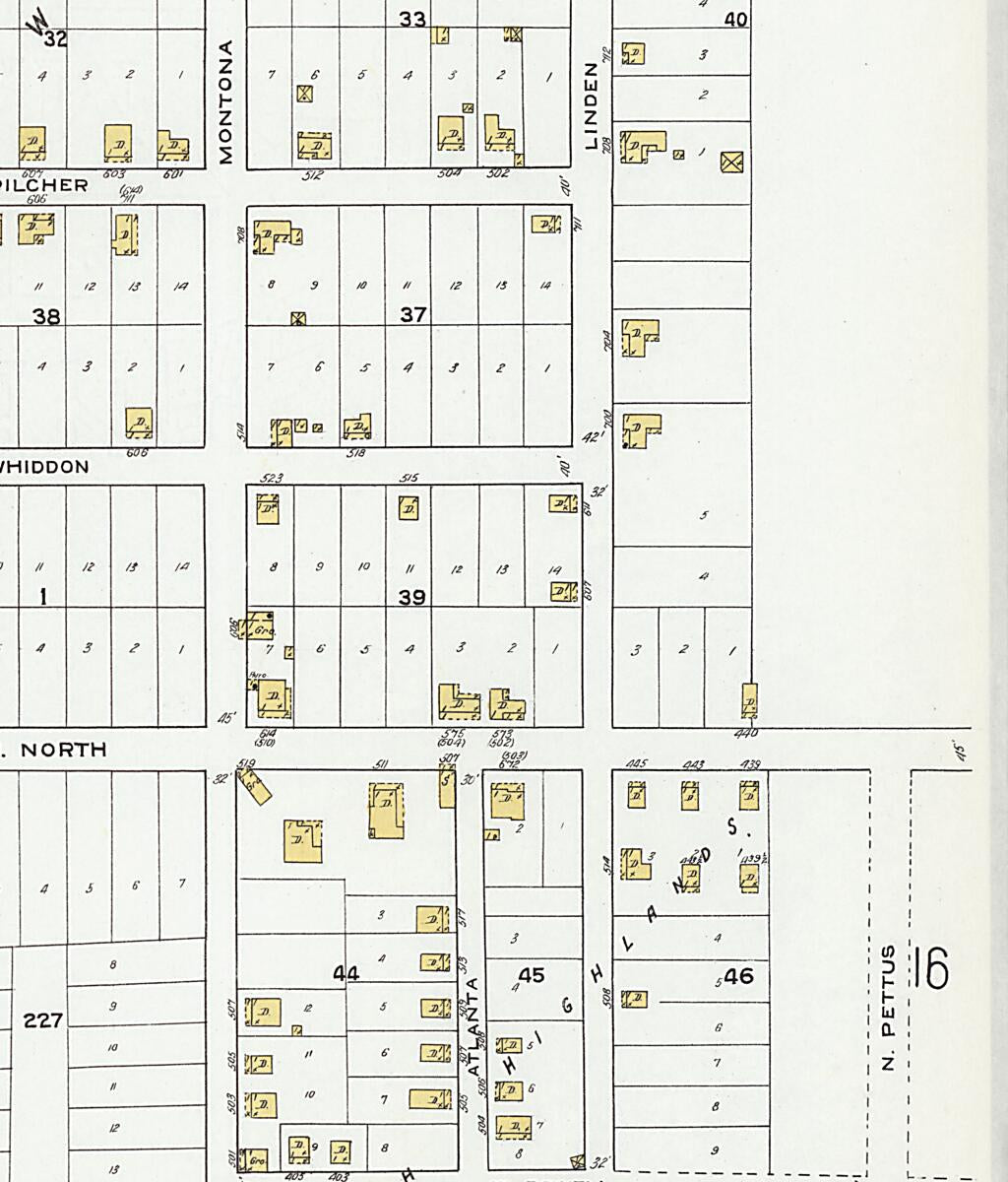 This old map of Dothan, Houston County, Alabama was created by Sanborn Map Company in 1920
