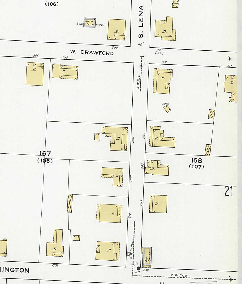 This old map of Dothan, Houston County, Alabama was created by Sanborn Map Company in 1920