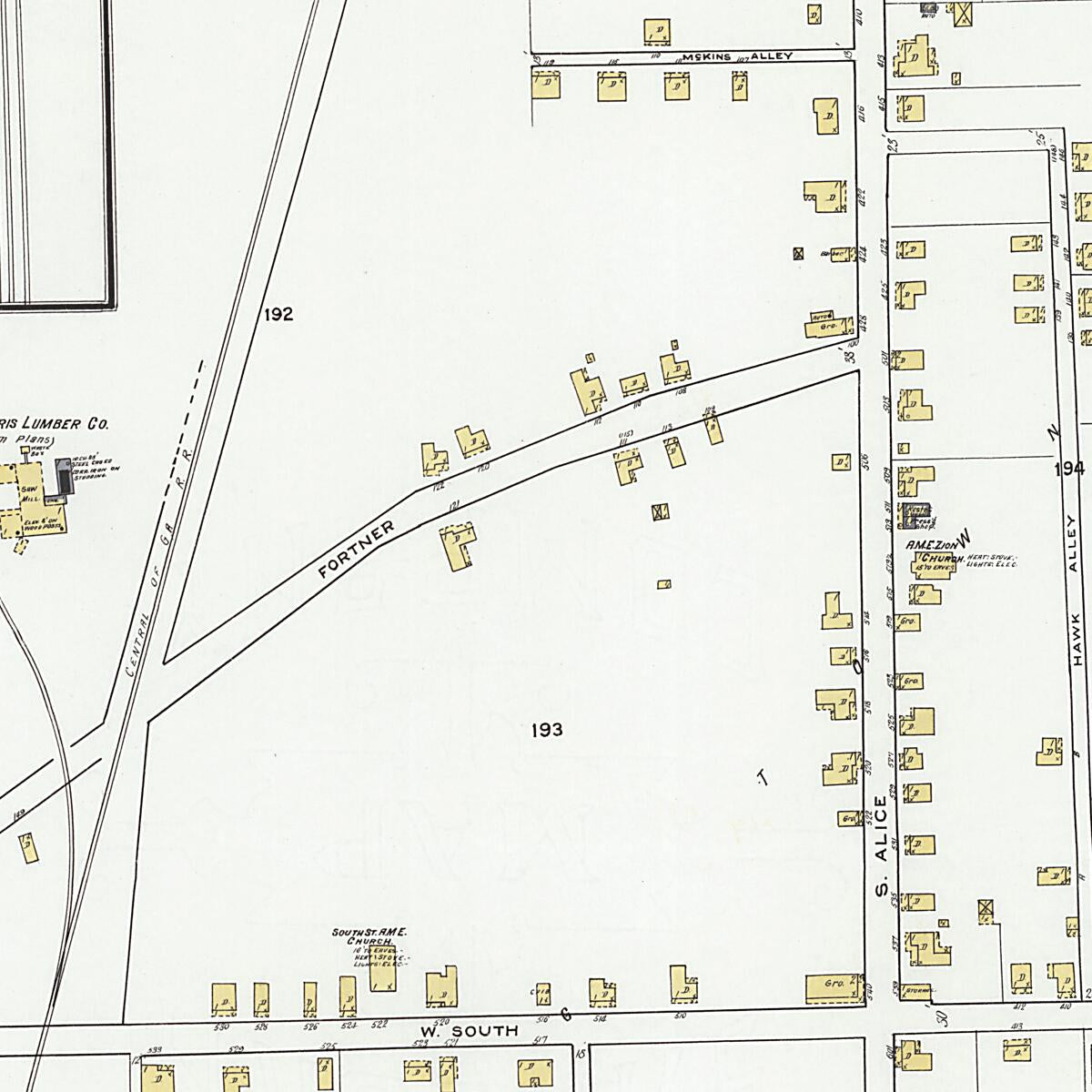 This old map of Dothan, Houston County, Alabama was created by Sanborn Map Company in 1920