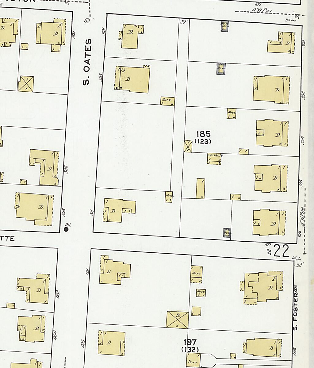 This old map of Dothan, Houston County, Alabama was created by Sanborn Map Company in 1920