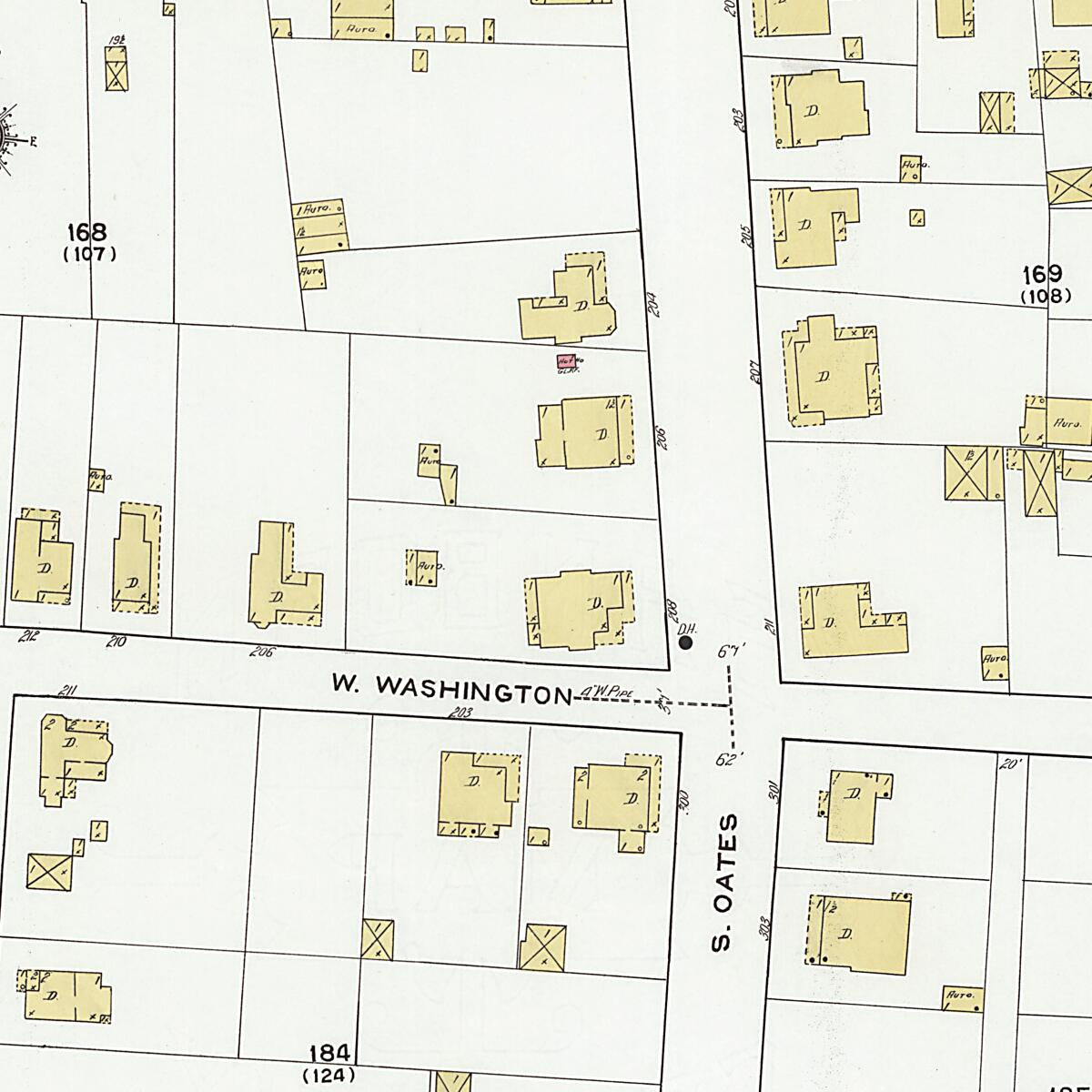 This old map of Dothan, Houston County, Alabama was created by Sanborn Map Company in 1920