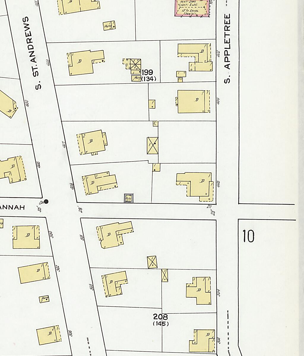 This old map of Dothan, Houston County, Alabama was created by Sanborn Map Company in 1920