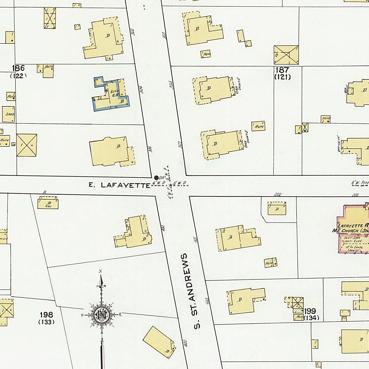 This old map of Dothan, Houston County, Alabama was created by Sanborn Map Company in 1920