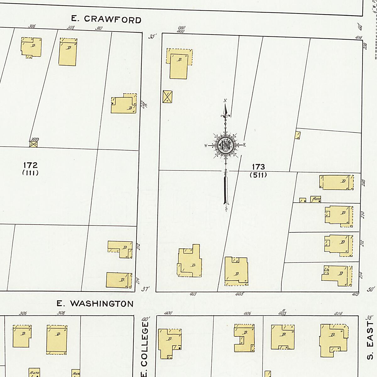 This old map of Dothan, Houston County, Alabama was created by Sanborn Map Company in 1920