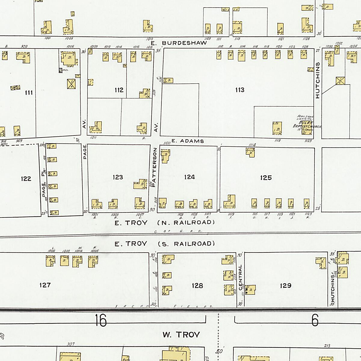 This old map of Dothan, Houston County, Alabama was created by Sanborn Map Company in 1920
