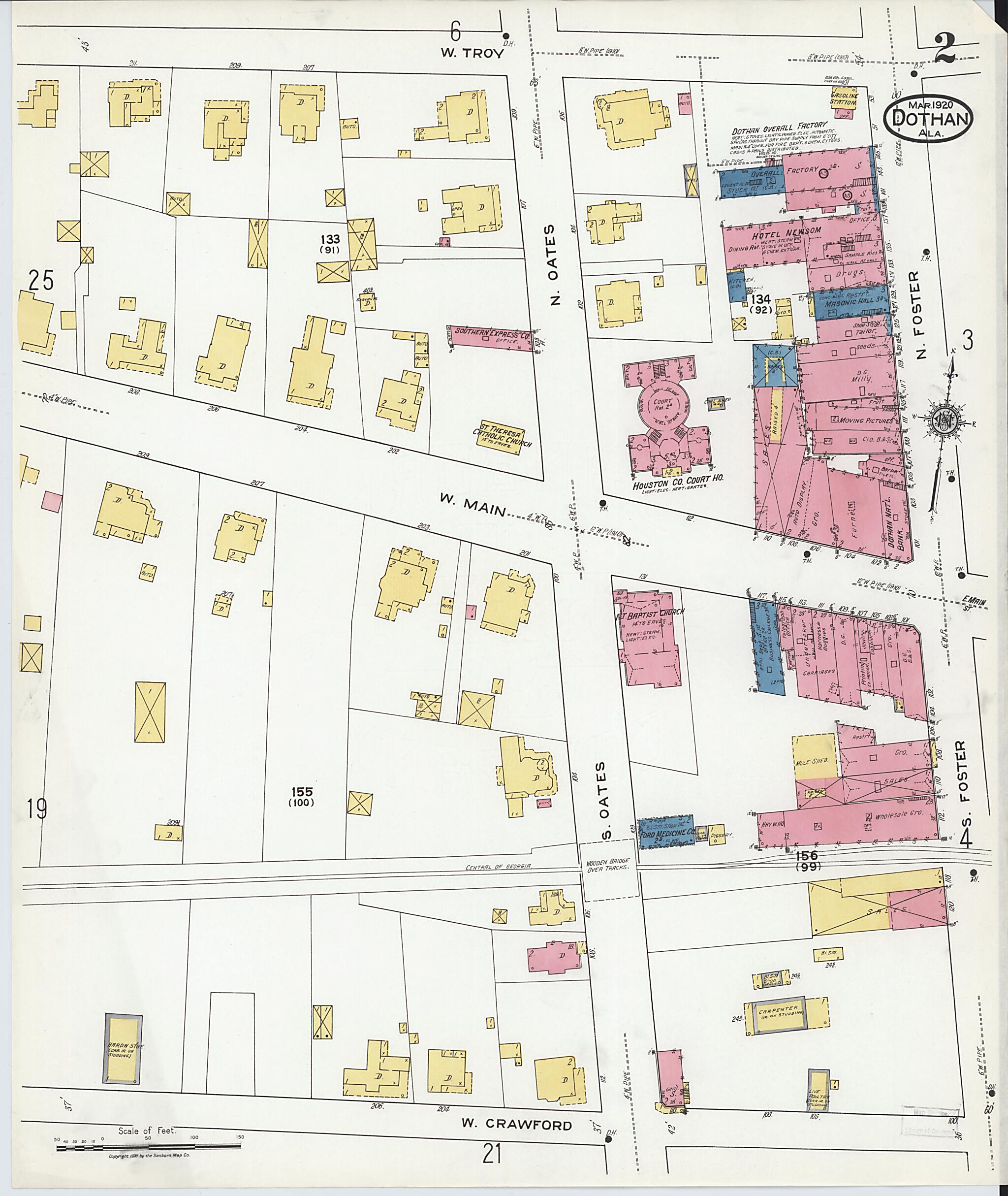 Dothan, Houston County, Alabama 1920 (Sheet 2 of 27) by Relic Map Company