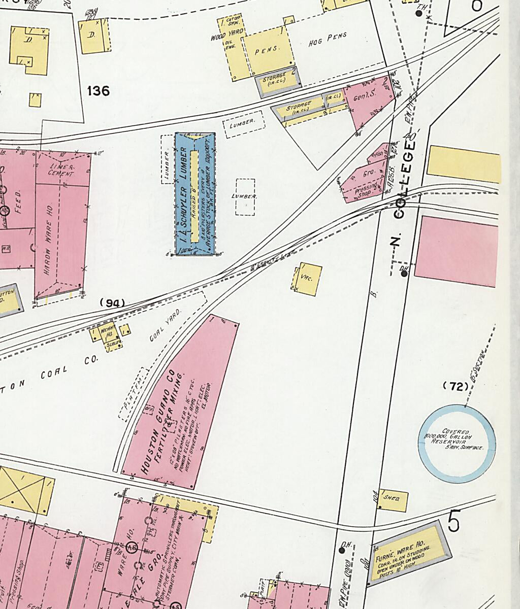 This old map of Dothan, Houston County, Alabama was created by Sanborn Map Company in 1920