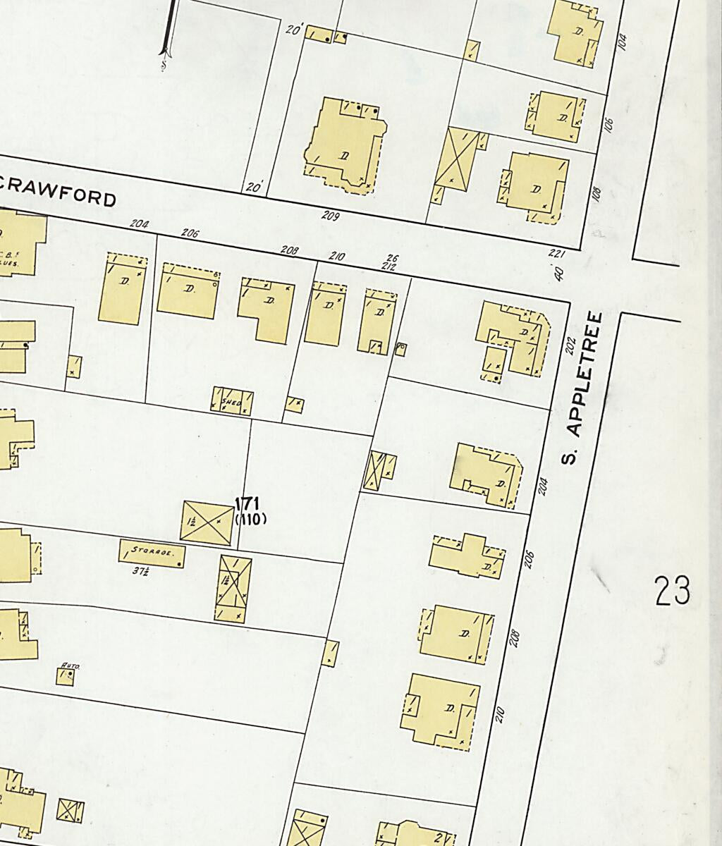 This old map of Dothan, Houston County, Alabama was created by Sanborn Map Company in 1920