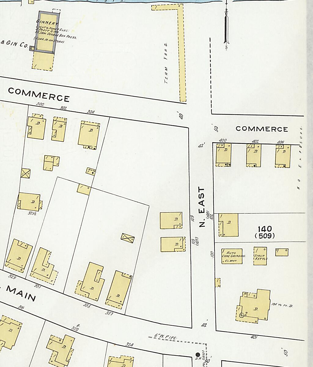 This old map of Dothan, Houston County, Alabama was created by Sanborn Map Company in 1920