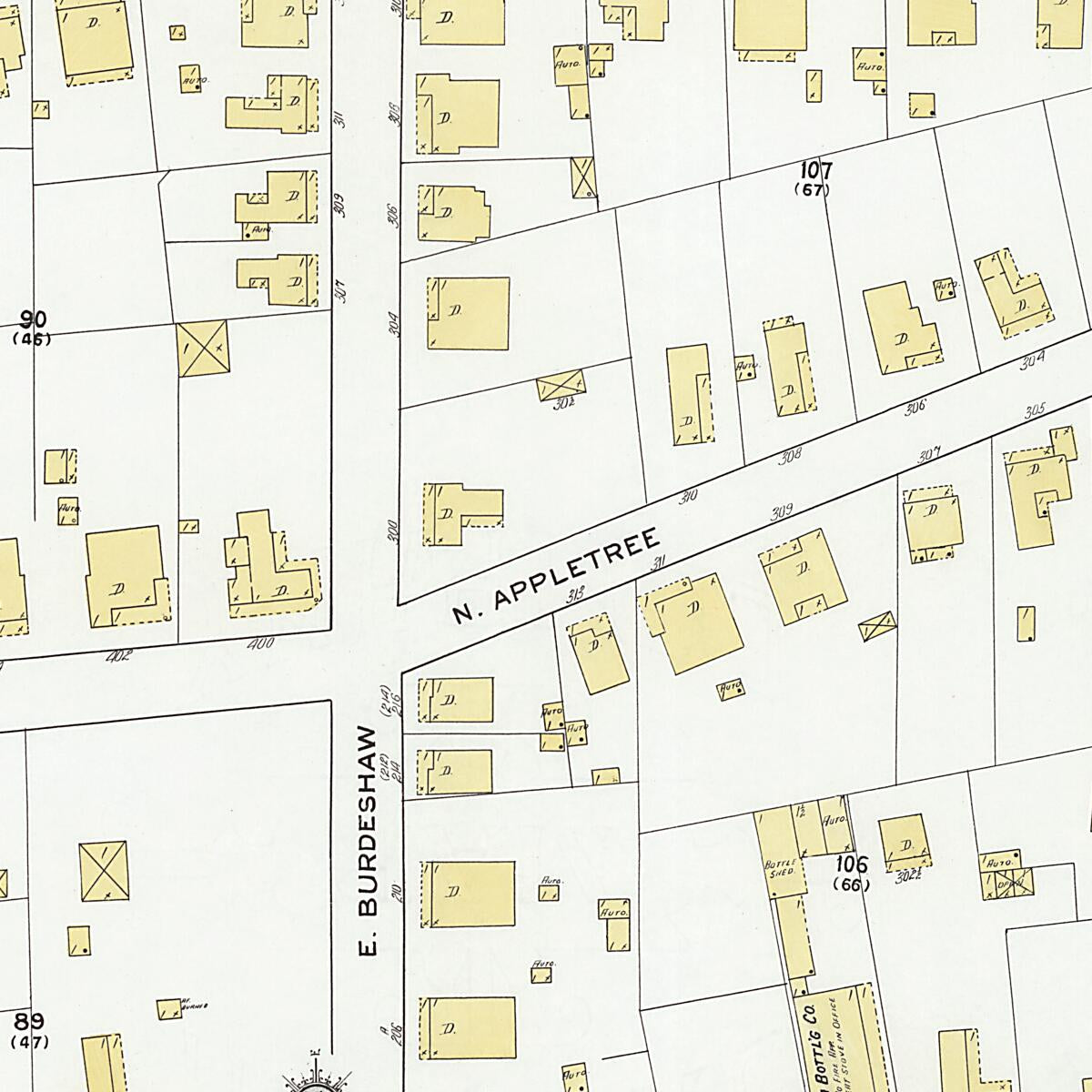 This old map of Dothan, Houston County, Alabama was created by Sanborn Map Company in 1920