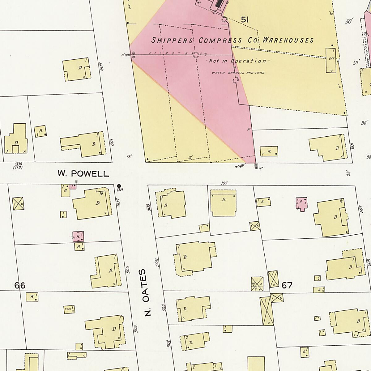 This old map of Dothan, Houston County, Alabama was created by Sanborn Map Company in 1924