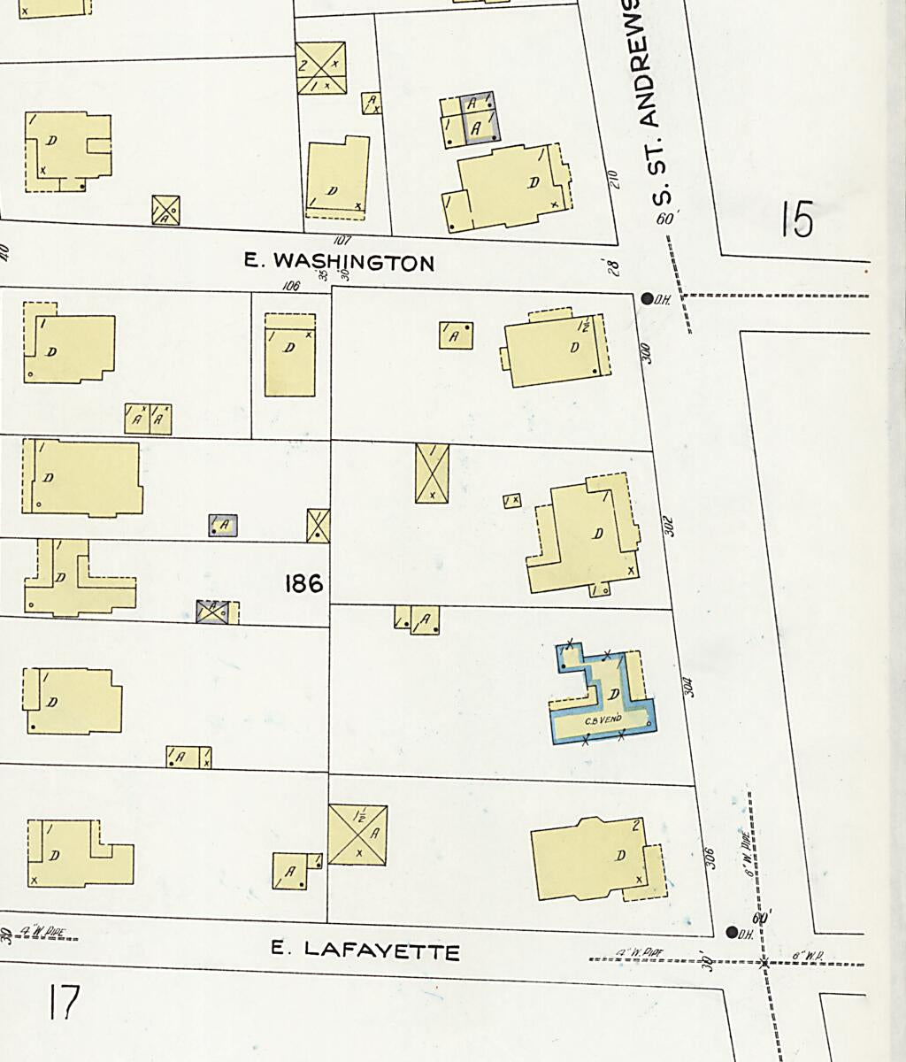 This old map of Dothan, Houston County, Alabama was created by Sanborn Map Company in 1924