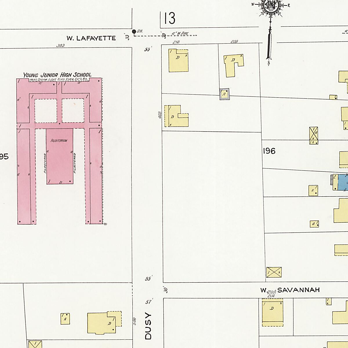 This old map of Dothan, Houston County, Alabama was created by Sanborn Map Company in 1924