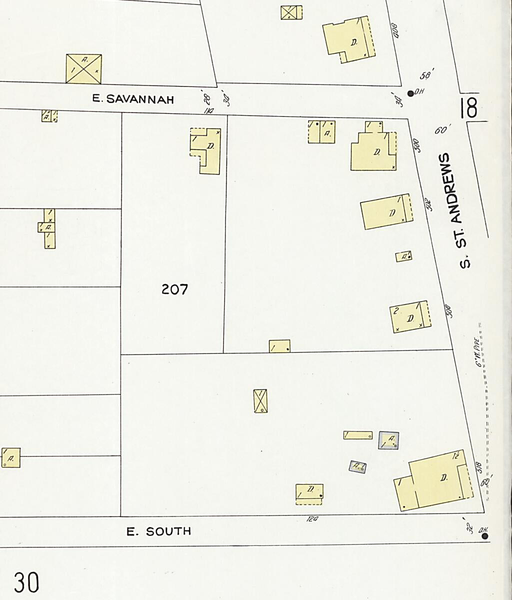 This old map of Dothan, Houston County, Alabama was created by Sanborn Map Company in 1924