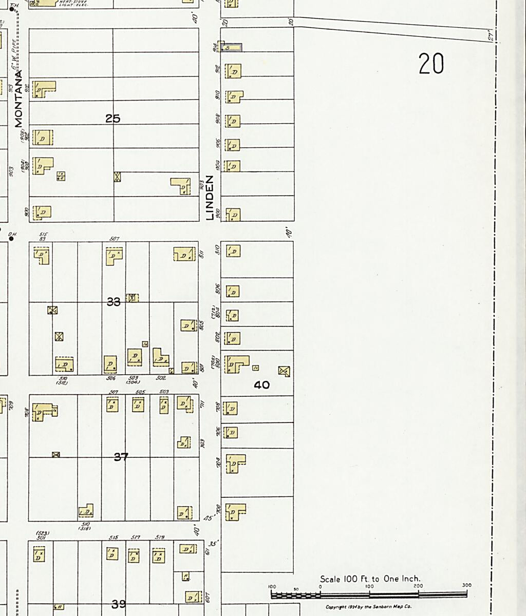 This old map of Dothan, Houston County, Alabama was created by Sanborn Map Company in 1924