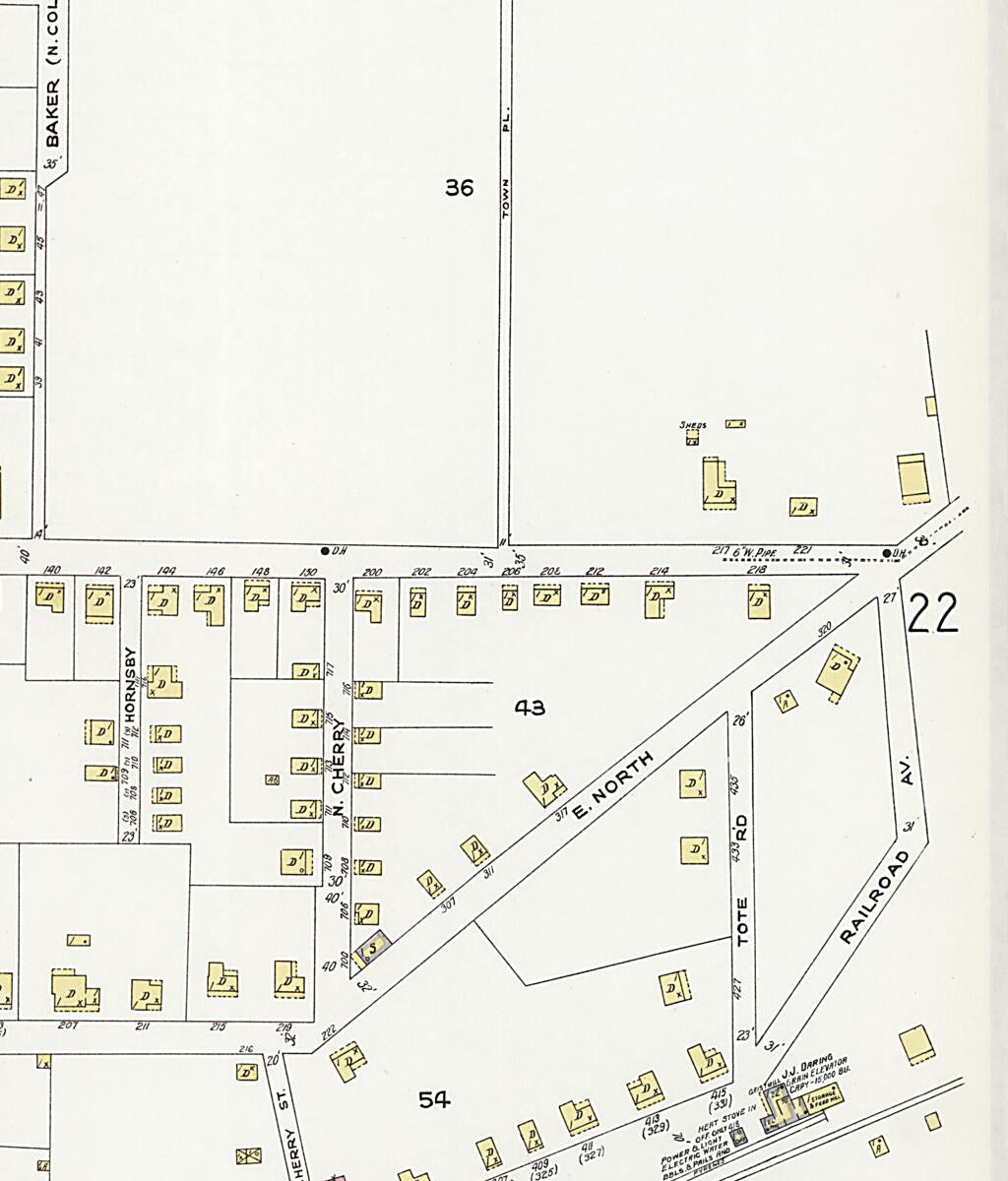 This old map of Dothan, Houston County, Alabama was created by Sanborn Map Company in 1924