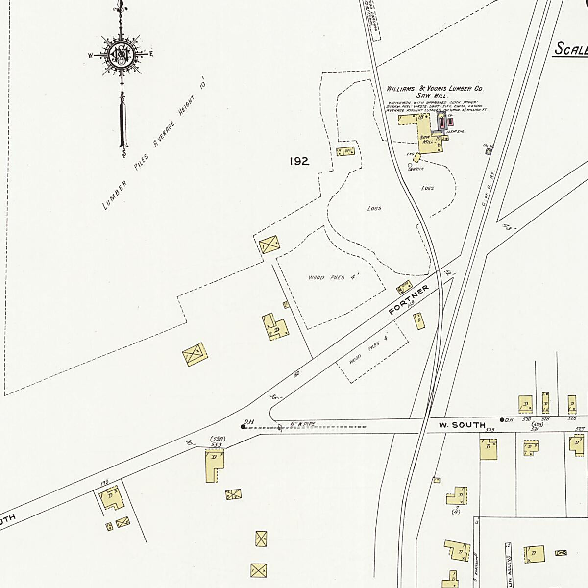 This old map of Dothan, Houston County, Alabama was created by Sanborn Map Company in 1924