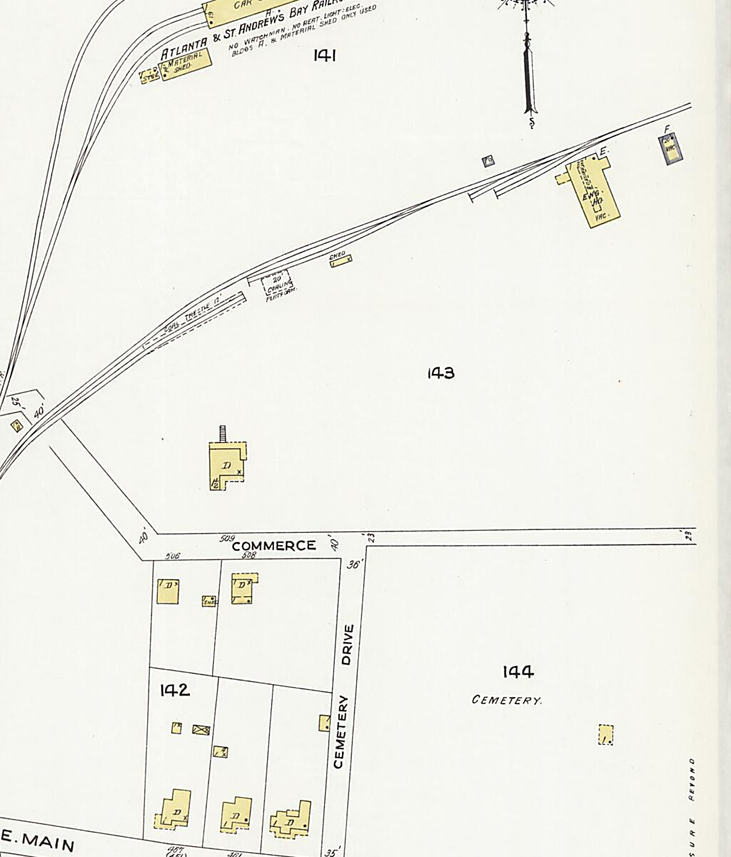 This old map of Dothan, Houston County, Alabama was created by Sanborn Map Company in 1924