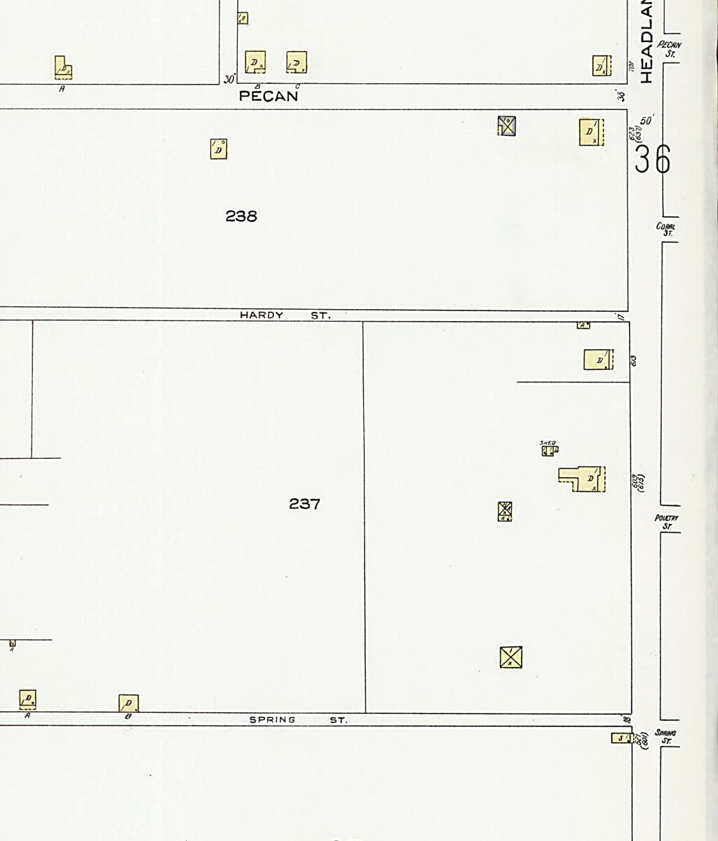 This old map of Dothan, Houston County, Alabama was created by Sanborn Map Company in 1924
