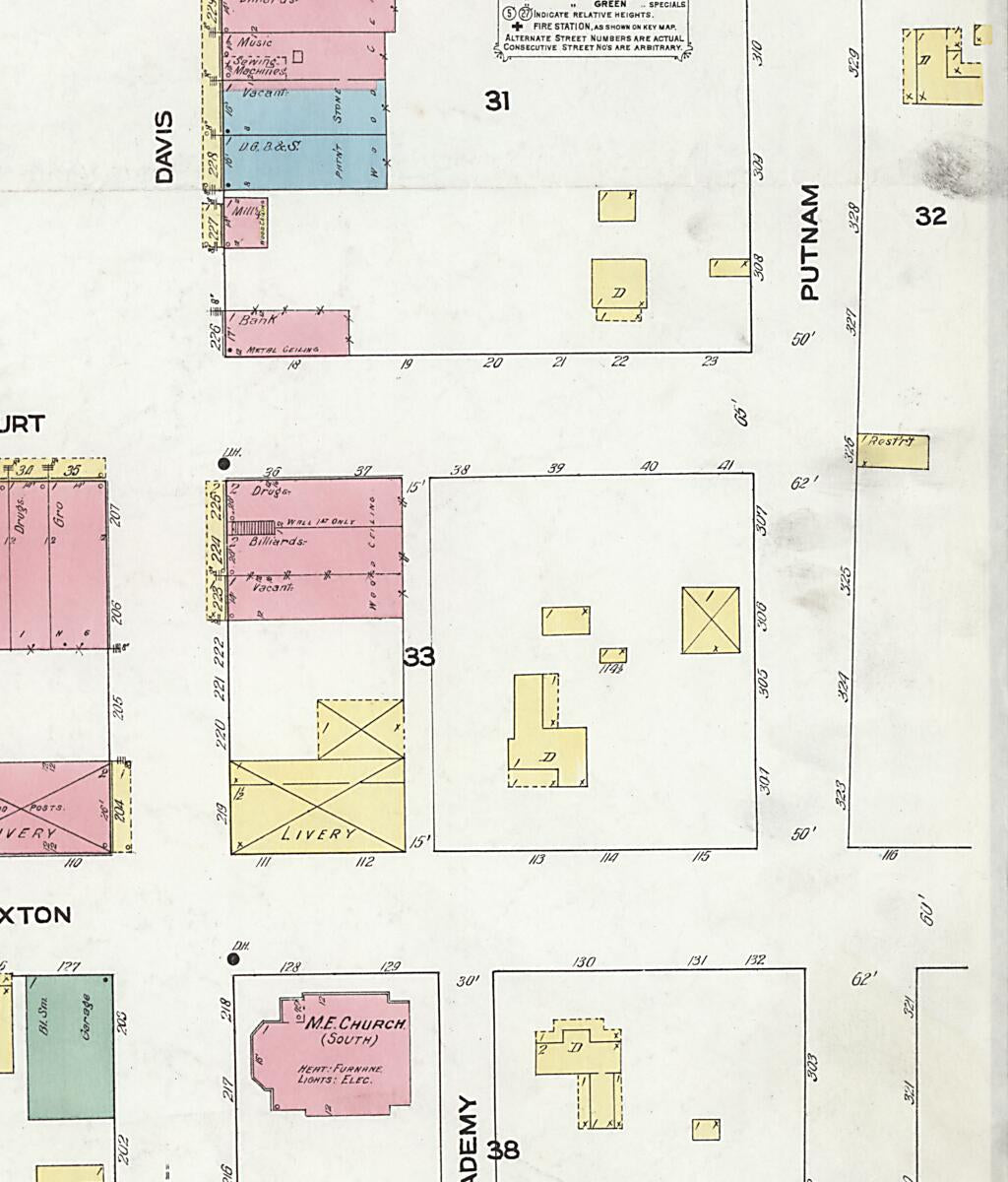 This old map of Elba, Coffee County, Alabama was created by Sanborn Map Company in 1910