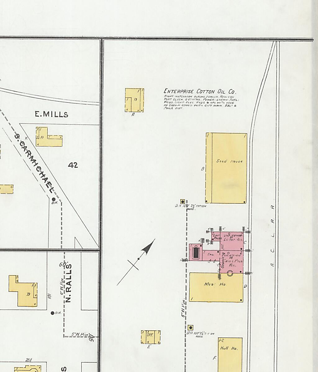 This old map of Enterprise, Coffee County, Alabama was created by Sanborn Map Company in 1905