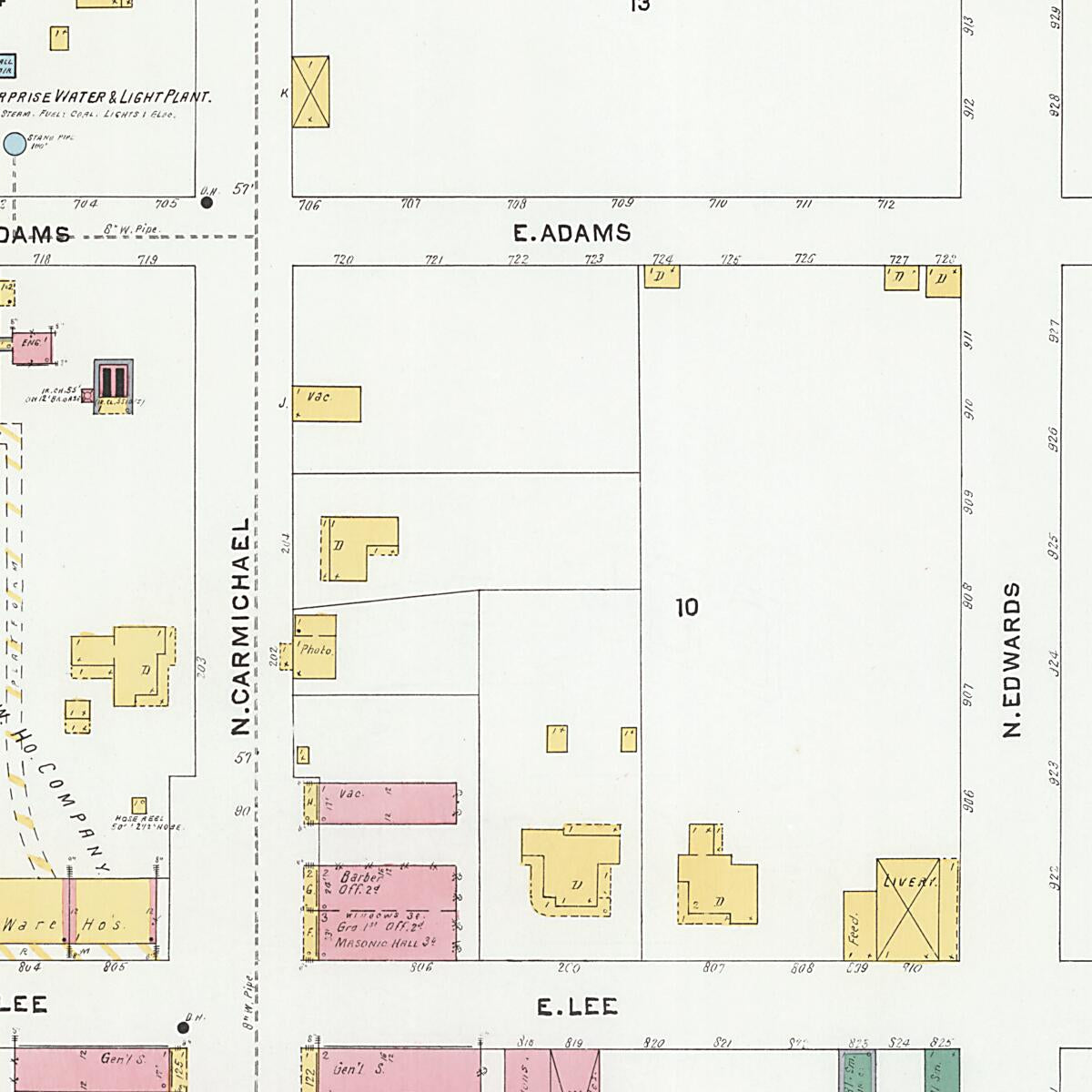 This old map of Enterprise, Coffee County, Alabama was created by Sanborn Map Company in 1905