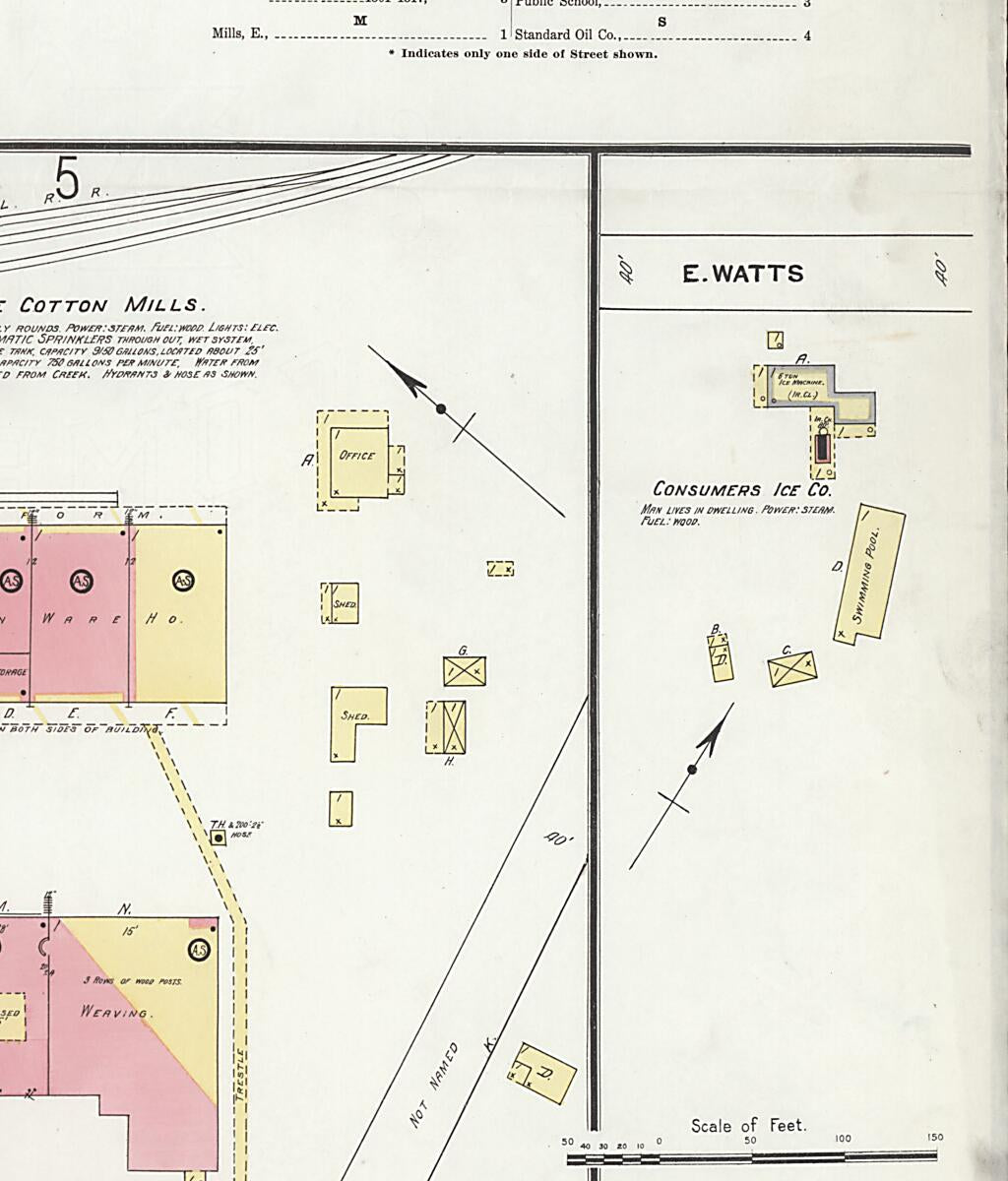 This old map of Enterprise, Coffee County, Alabama was created by Sanborn Map Company in 1910
