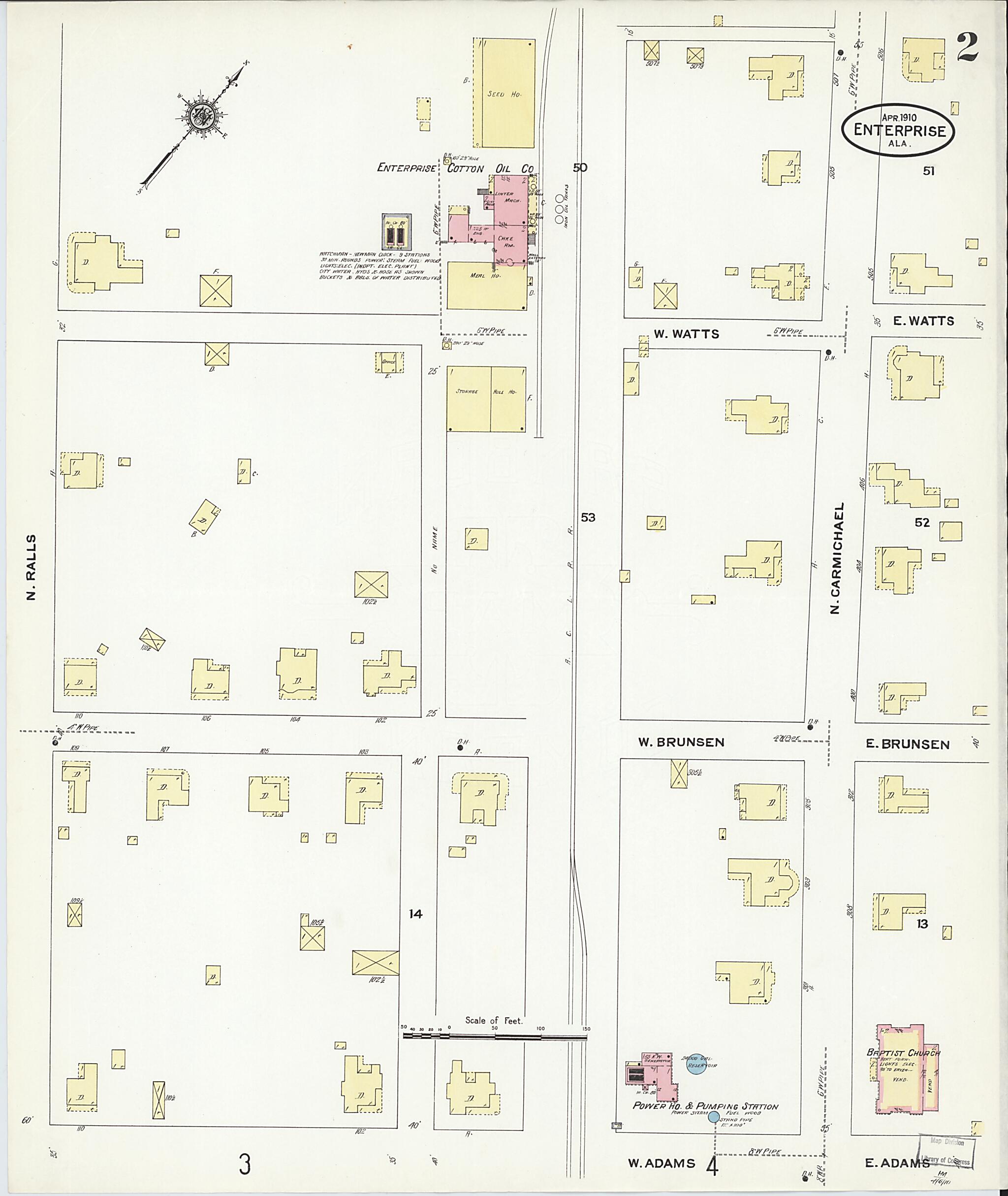 Enterprise, Coffee County, Alabama 1910 (Sheet 2 of 5) by Relic Map Company