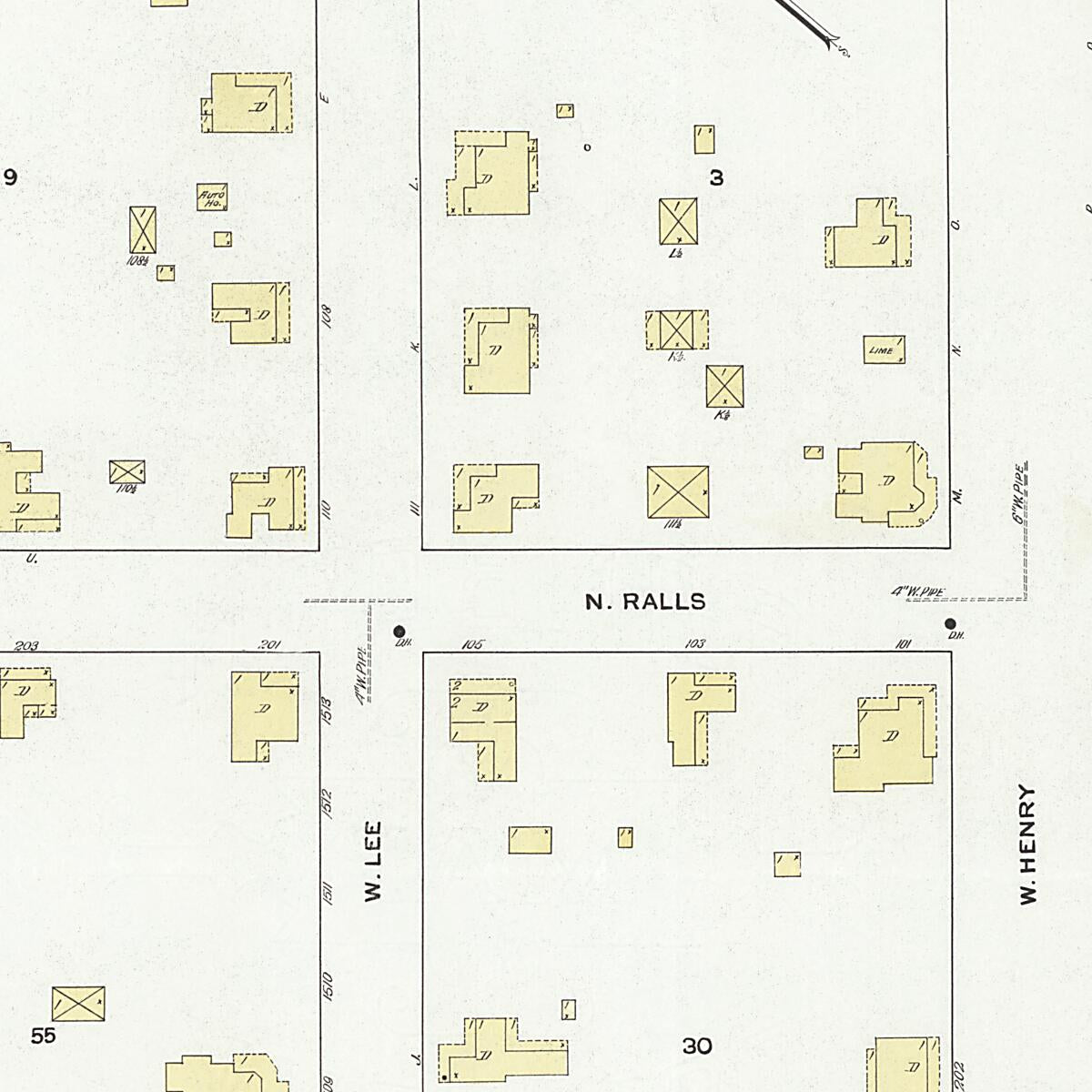This old map of Enterprise, Coffee County, Alabama was created by Sanborn Map Company in 1910