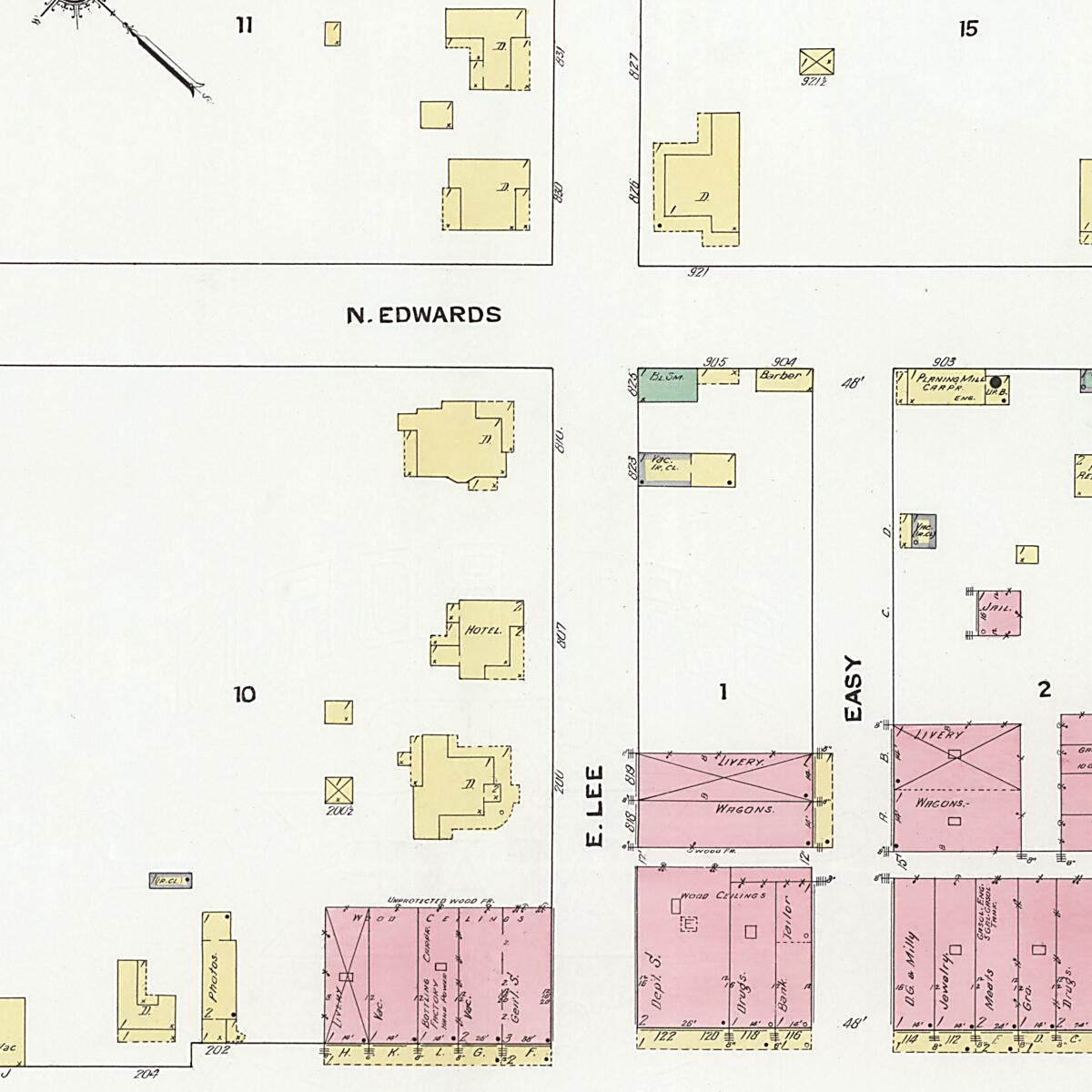 This old map of Enterprise, Coffee County, Alabama was created by Sanborn Map Company in 1910