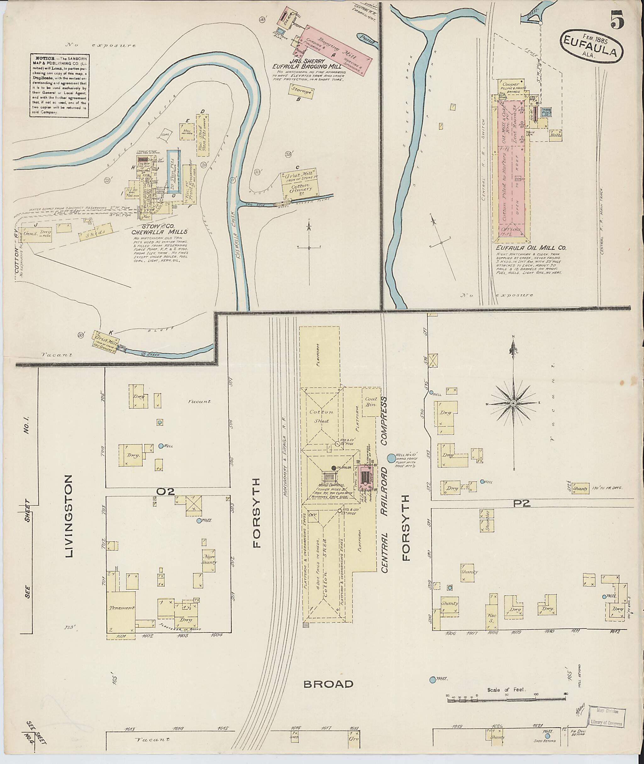 Eufaula, Barbour County, Alabama 1885 (Sheet 5 of 5) by Relic Map Company